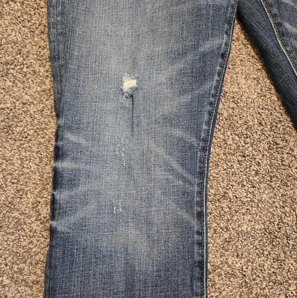 Madewell stretchy distressed blue denim skinny jeans size 33 in great condition - Picture 4 of 7